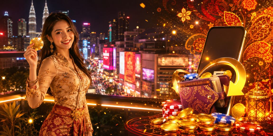 Pengguna di Kuala Lumpur membuat deposit melalui aplikasi mudah alih